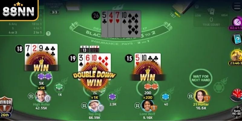 Bài Blackjack chia và các hành động Bài Blackjack chia và các hành động